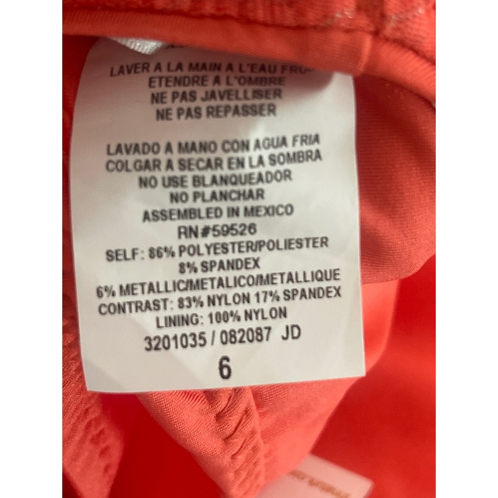 Trina Turk Women's Empire High Neck One Piece Swimsuit Papaya Size 6 - Picture 9 of 9